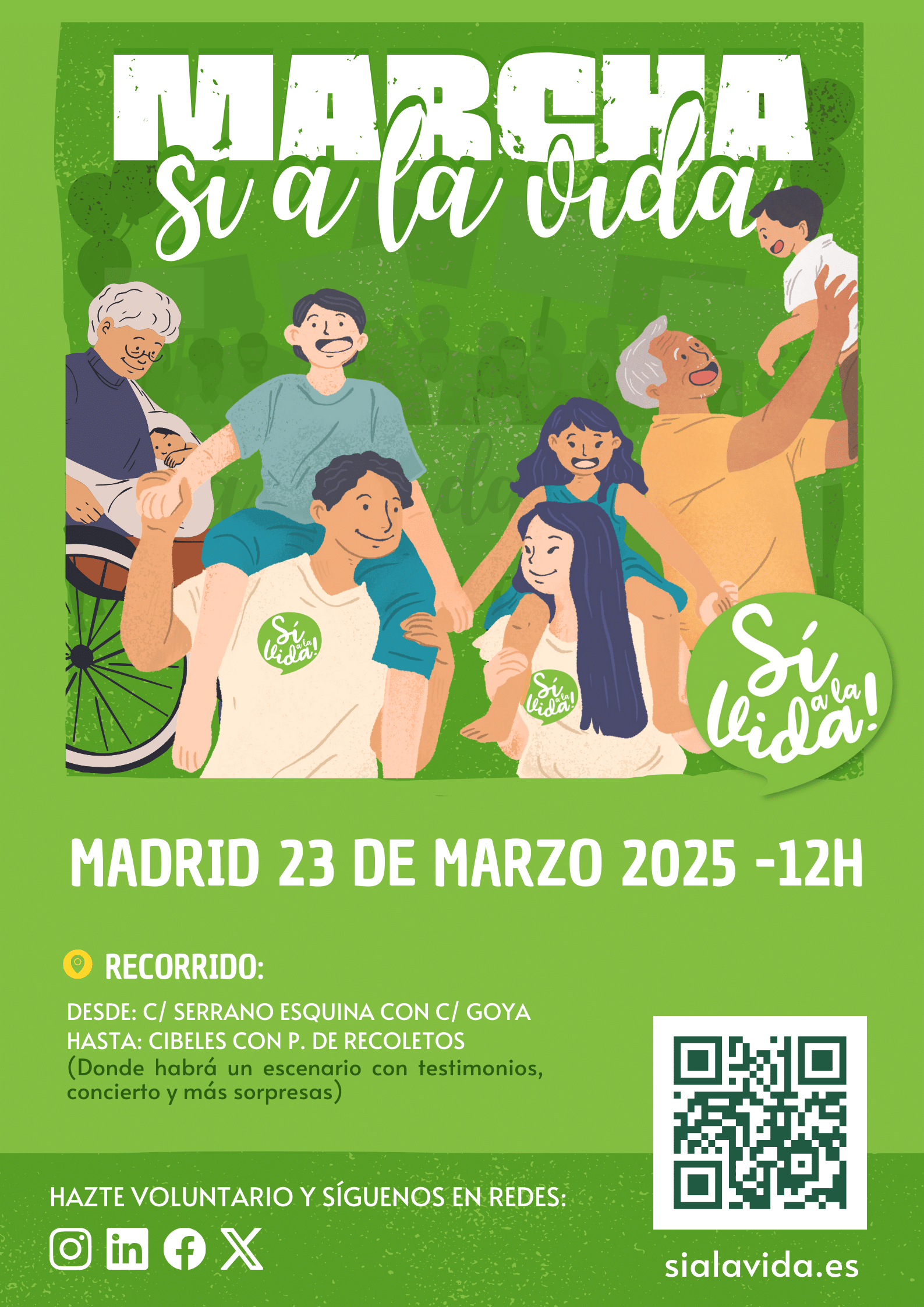 Cartel marcha provida 2025
